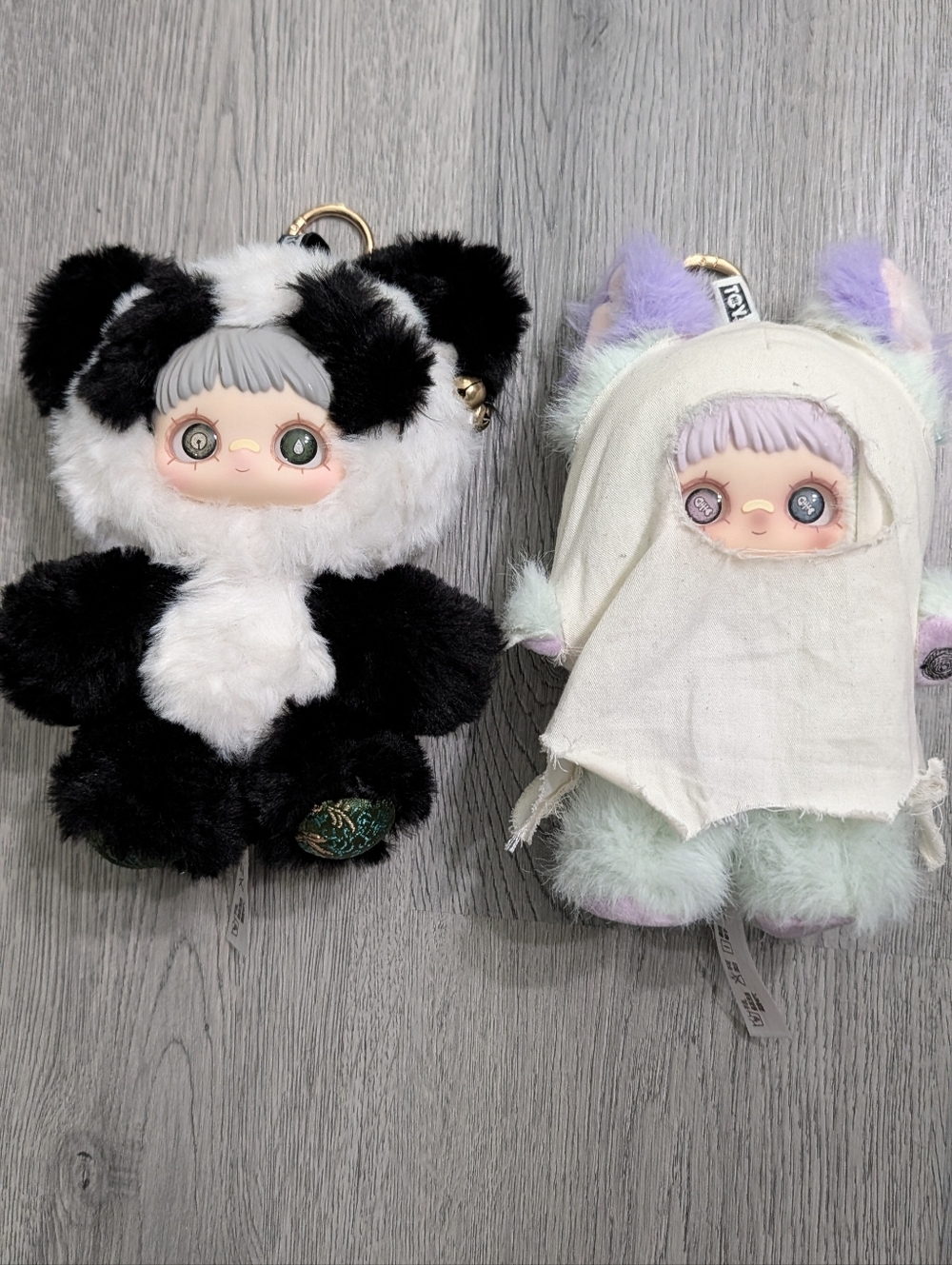 Maymei Ghost Elda & Silver Bamboo Panda Plush Charm Bundle Rare